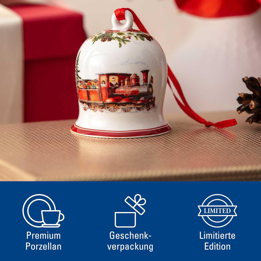 Villeroy & Boch - Annual Christmas Edition Jahres-Glocke 2025 Bunt, Glocke Weihnachten, Baumschmuck,