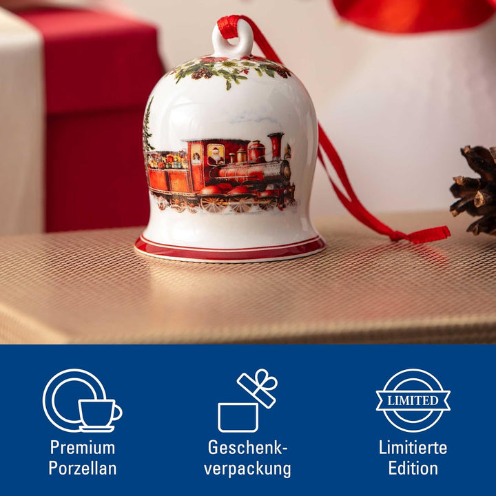 Villeroy & Boch - Annual Christmas Edition Jahres-Glocke 2025 Bunt, Glocke Weihnachten, Baumschmuck,