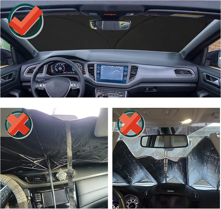 YEE PIN T-ROC Sonnenschirm Auto kompatibel mit V W T-ROC 2018-2022 2023，Faltbare Auto Sonnenschutz T