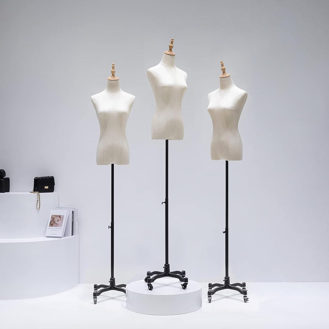 Weibliche Kleiderform Mannequin-Torso, verstellbare Höhe 130 - 190 cm Ständer, Manikin-Körpermodell