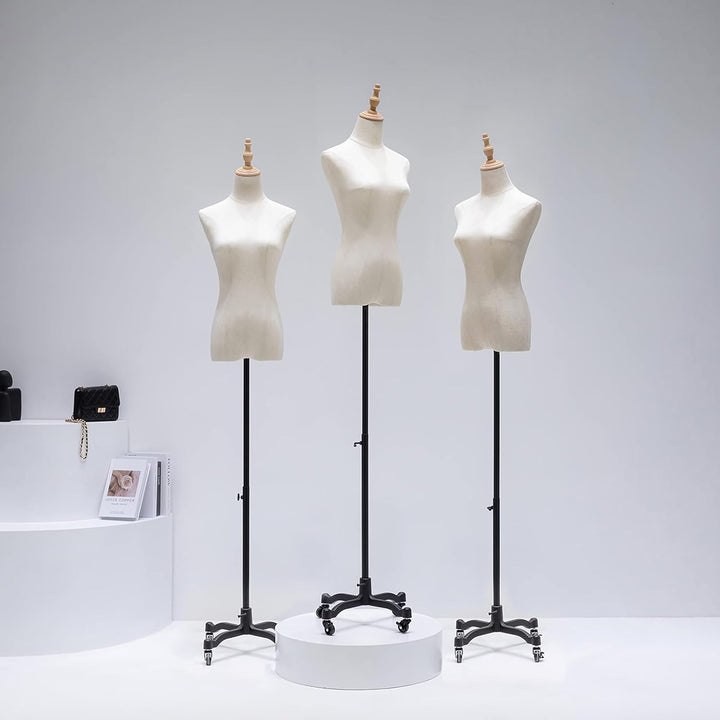 Weibliche Kleiderform Mannequin-Torso, verstellbare Höhe 130 - 190 cm Ständer, Manikin-Körpermodell