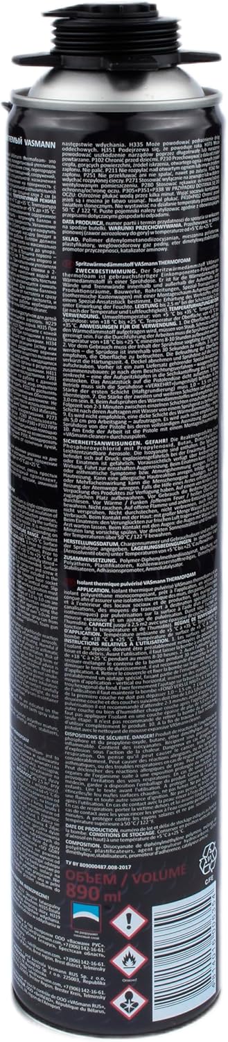 24x890ml PU-Sprühdämmung &amp; Sprühisolierung – Effektive Wärmedämmung für Dach, Kellerdecke &amp; Wände |