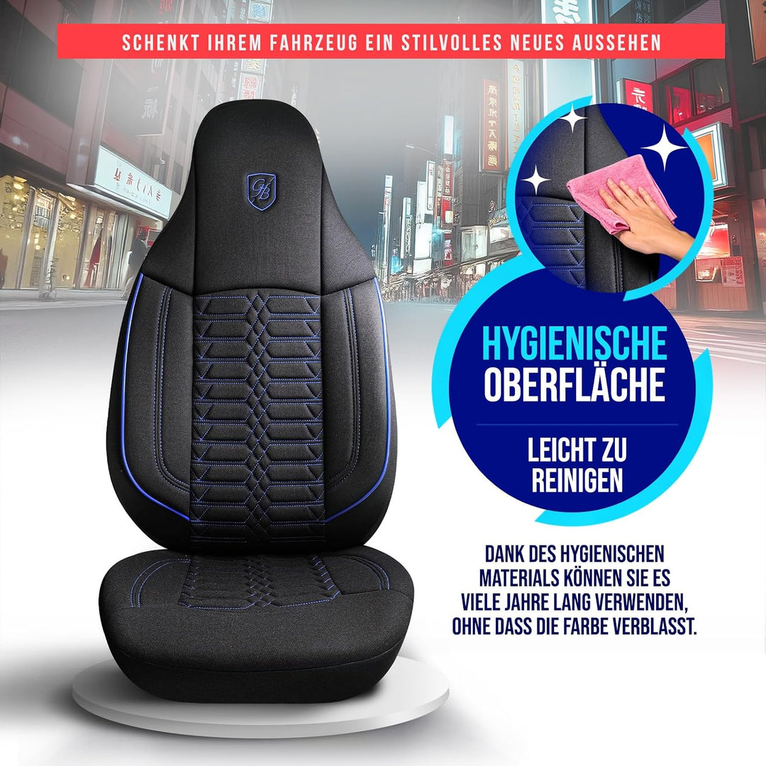 Wohnmobil Sitzbezüge kompatibel mit FIAT Ducato, Citroën Jumper, Peugeot Boxer - Schonbezüge Set aus