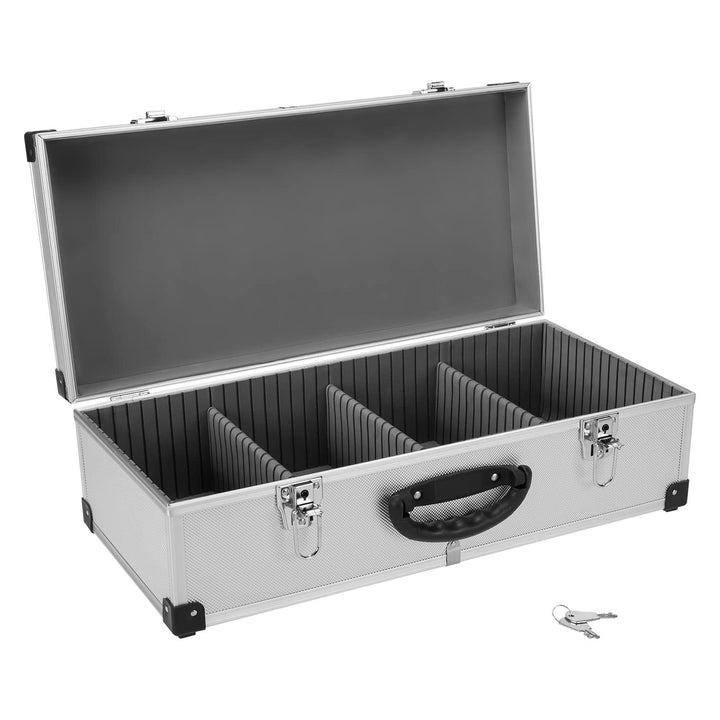 anndora CD Koffer für 80 Standard CD Cases - 56,5 x 29 x 18,5 cm - Silber 80 CD's silber, 80 CD's si