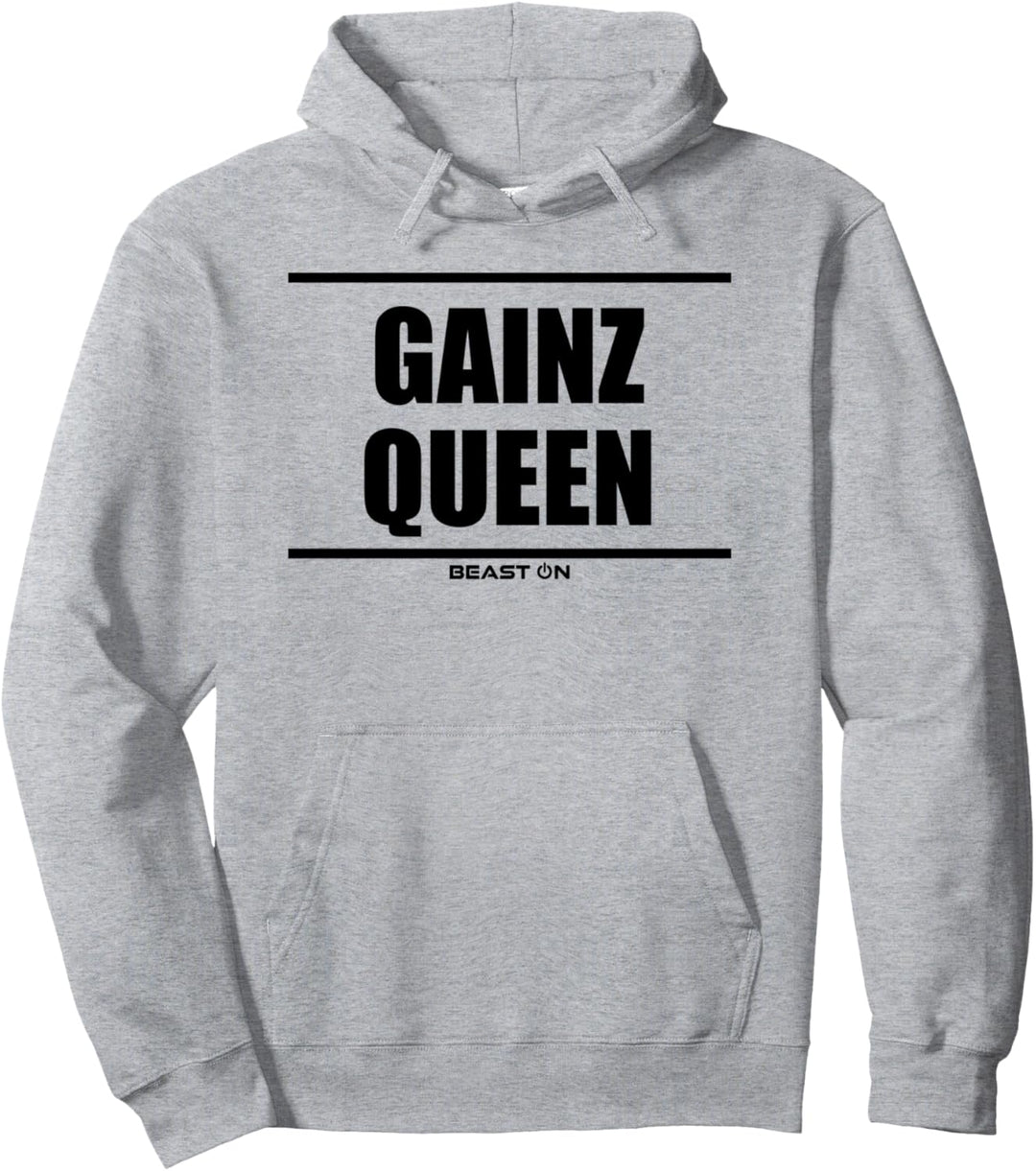 Gainz Queen Fitness Motivation Gym Bodybuilding Workout Pullover Hoodie