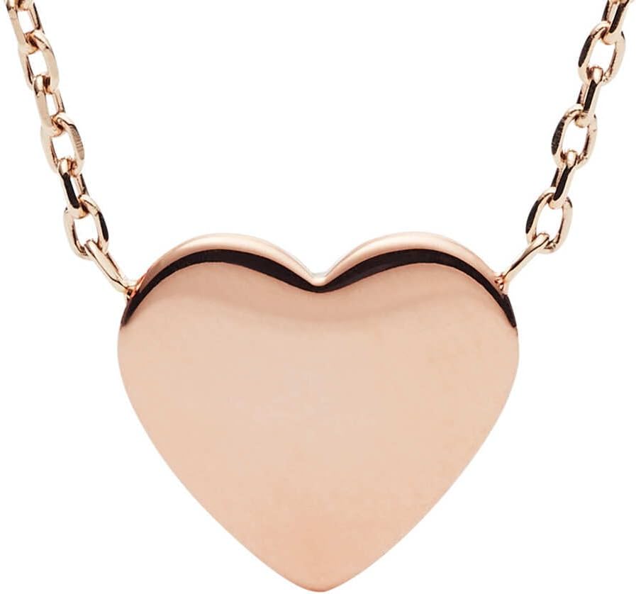 Fossil Halskette Für Frauen Vintage Iconic, 40,6 Cm + 5,1 Cm / B:10mm Rose Gold Edelstahl Halskette,