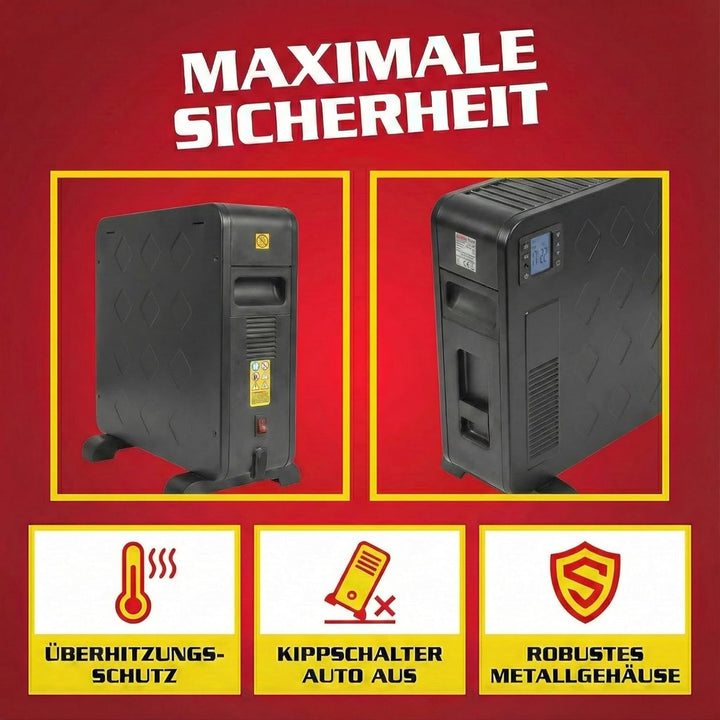 HECHT Elektroheizung (Brandneue Version) - Heizgerät für eine schnelle und wohlfühlende Wärme – Stro
