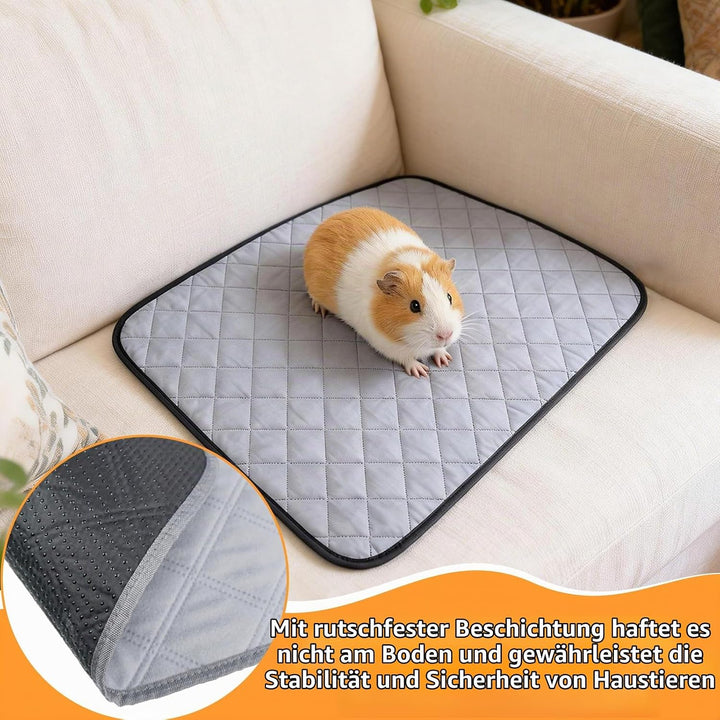 4 Stück PIPI Pads für Meerschweinchen, 60 x 45 cm Pipipads MeerschweinchenMatte Schnell Saugfähige U