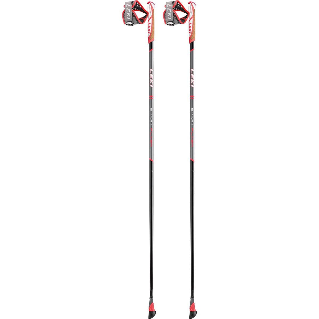 LEKI Smart Flash Stöcke 130cm schwarz-rot-weiss, 130cm schwarz-rot-weiss