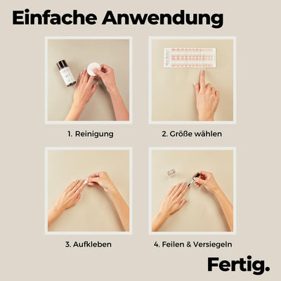 Original Miss Sophie Nagelfolien I 24 ultra-dünne Nagellack-Streifen mit French Tip transparent/weis