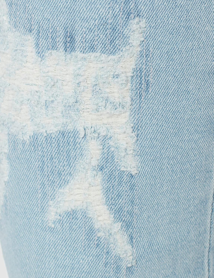 Cross Damen Gwen Boyfriend Jeans 28W Blau (Light Blue Destroyed 049), 28W Blau (Light Blue Destroyed
