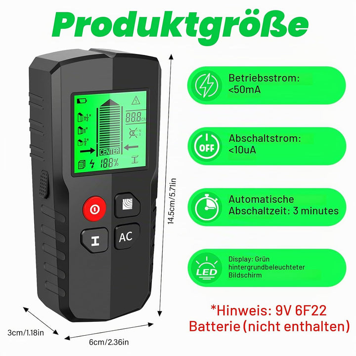5 in 1 Multifunktions Wandscanner Leitungssucher Kabelfinder Detektor zur Ortung und Erkennung von H