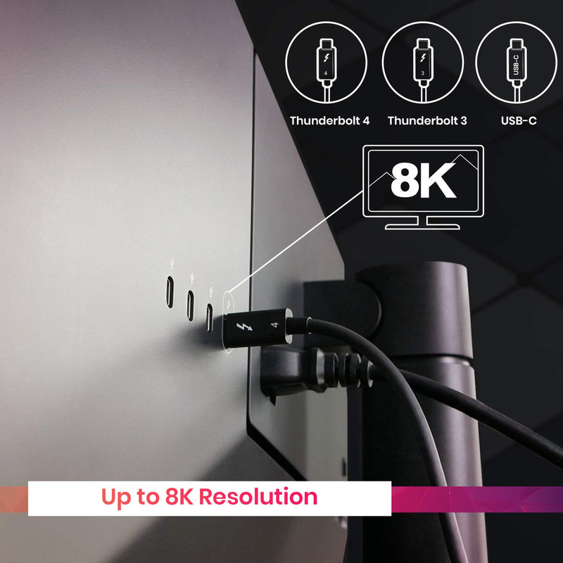CalDigit Thunderbolt 4-Kabel, unterstützt Laden bei 100 W, 40 Gbit/s, kompatibel mit Thunderbolt 3 u