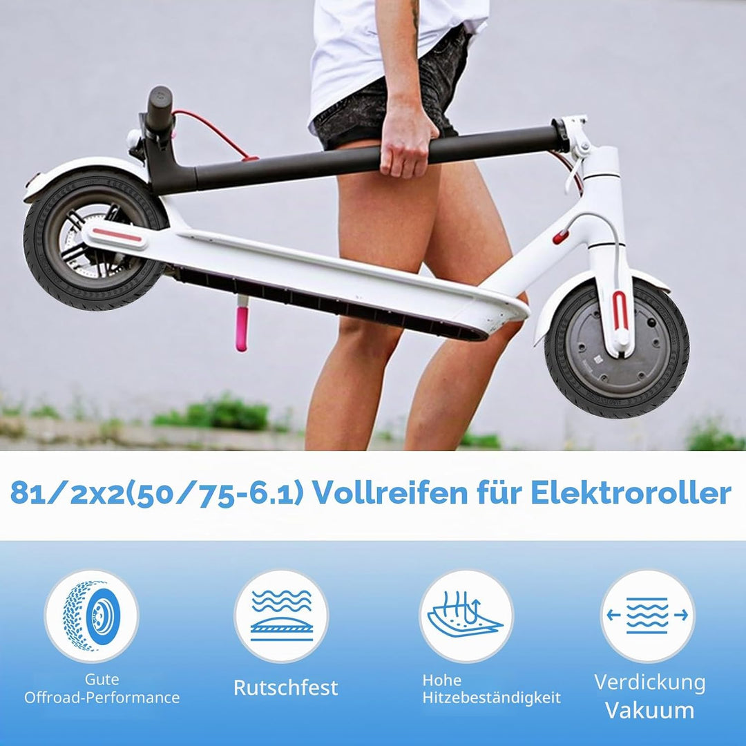 HPGAAVD 8,5 Zoll E Scooter Solid Reifen, 8 1/2 x 2 Vollgummireifen e scooter für Xiaomi M365 Pro2/Pr