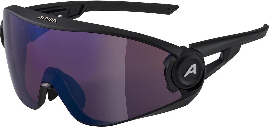 ALPINA 5W1NG QV - Kontrastverstärkende, Selbsttönende & Beschlagfreie Sport- & Fahrradbrille Mit 100