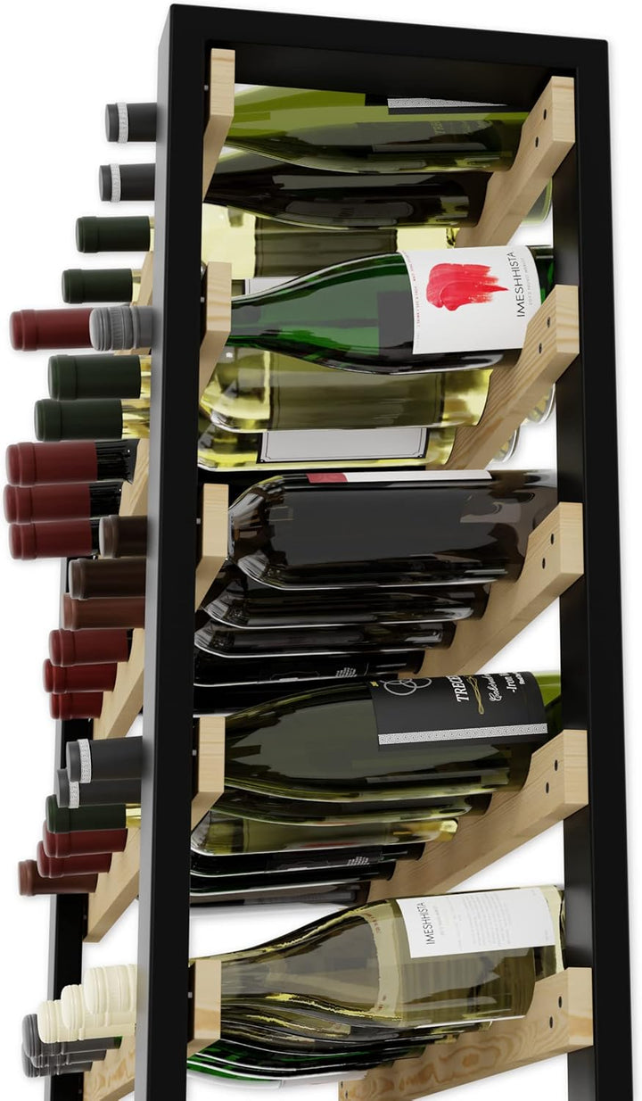Lenmar Serie RW Weinregal aus Holz für Flaschen, LOFT, Flaschen, Wein, Flaschenregal, Kellerregal, R