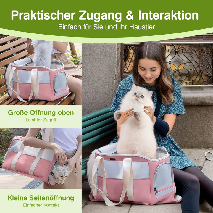 ALLSOPETS Hundetragetasche Haustier Tragetasche für Hunde und Katzen Atmungsaktiv Hundetasche mit He