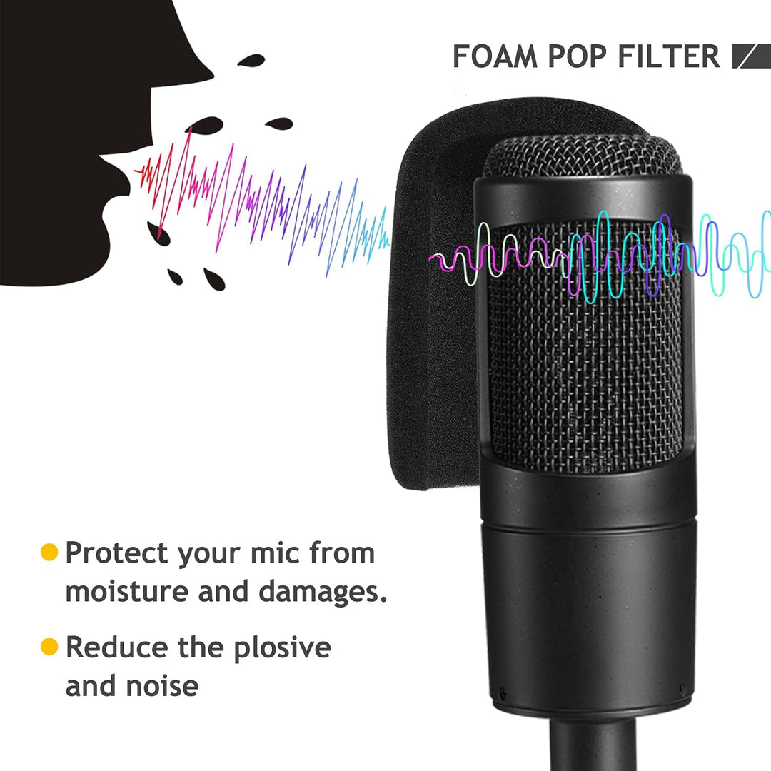 AT2020 Mikrofonständer mit Pop Filter, Schwingungsdämpfer, für AT2020 AT2020USB+ AT2035 ATR2500X AT2
