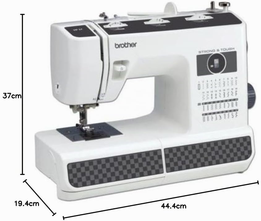 BROTHER Komfort Nähmaschine HF37 mit Aufspulautomatik und automatischer Nadeleinfädler