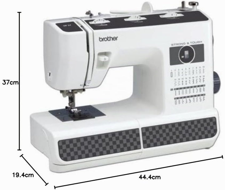 BROTHER Komfort Nähmaschine HF37 mit Aufspulautomatik und automatischer Nadeleinfädler