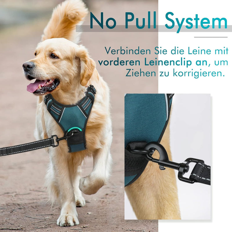 rabbitgoo Hundegeschirr Mittelgrosse Hunde Anti Zug Geschirr Hund mit Kontrolle No Pull Hundegeschir