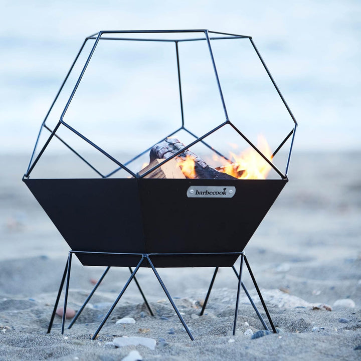 Barbecook Jura feuerkorb Garten klein, terassen Dekoration, schwarz, 42.5x42.5x70cm Schwarz Ø 60 Sta