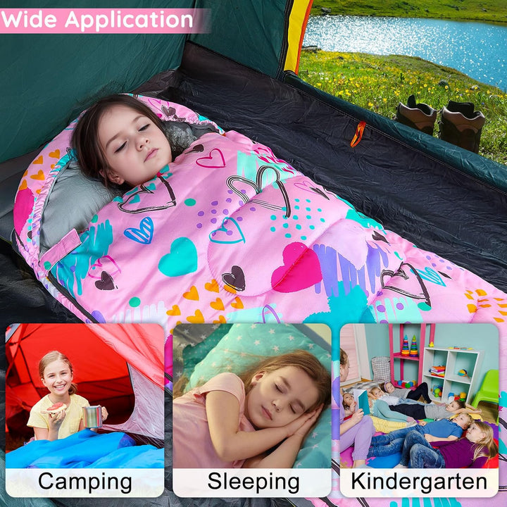 MHJY Shlafsack Camping für Jungen und Mädchen, Schlafsack Kinder ideal für Outdoor Camping Wandern B