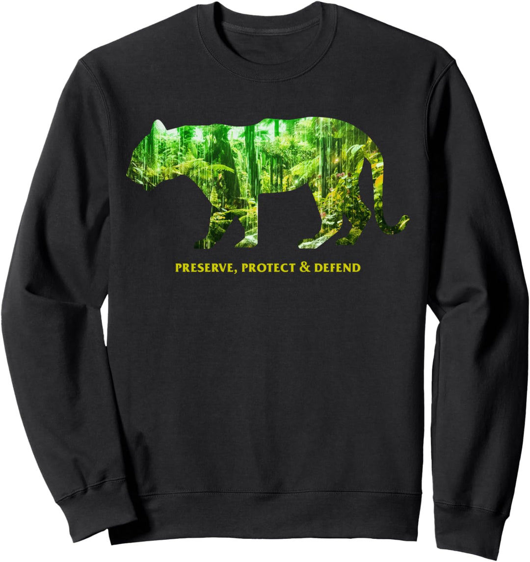 Preserve Protect Defend Klimaschutz Umweltschutz Tiger Sweatshirt