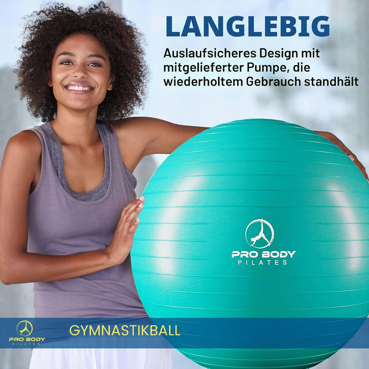 ProBody Pilates Ball, Gymnastikball, Yogaball, Stabilitätsballstuhl, mehrere Grössen, Geburtsball in