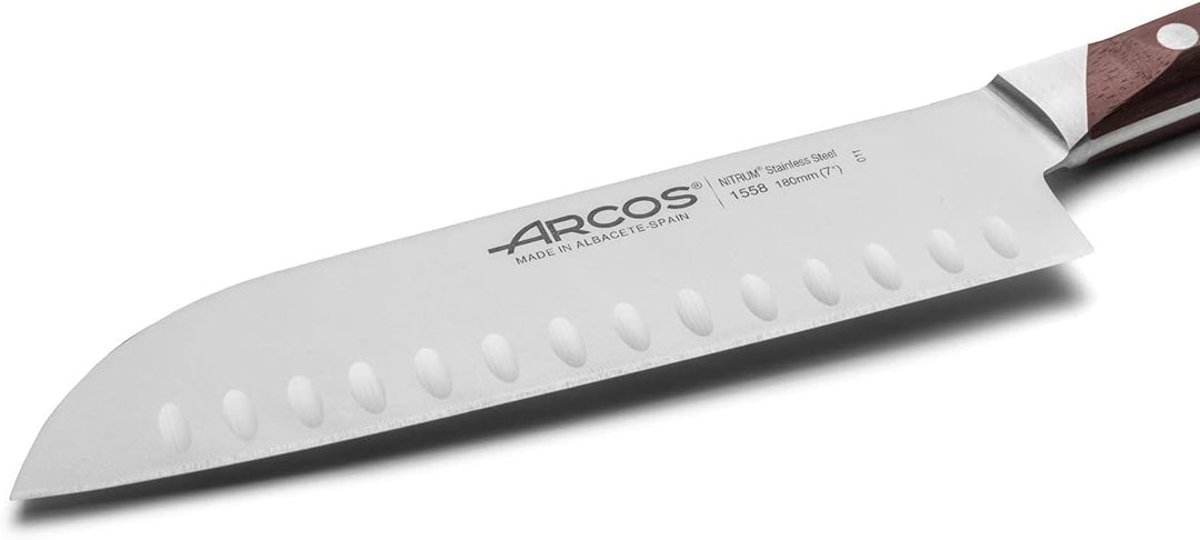 Arcos Serie Natura - Santoku Messer Messer Asiatischer Art- Klinge aus Nitrum geschmiedetem Edelstah