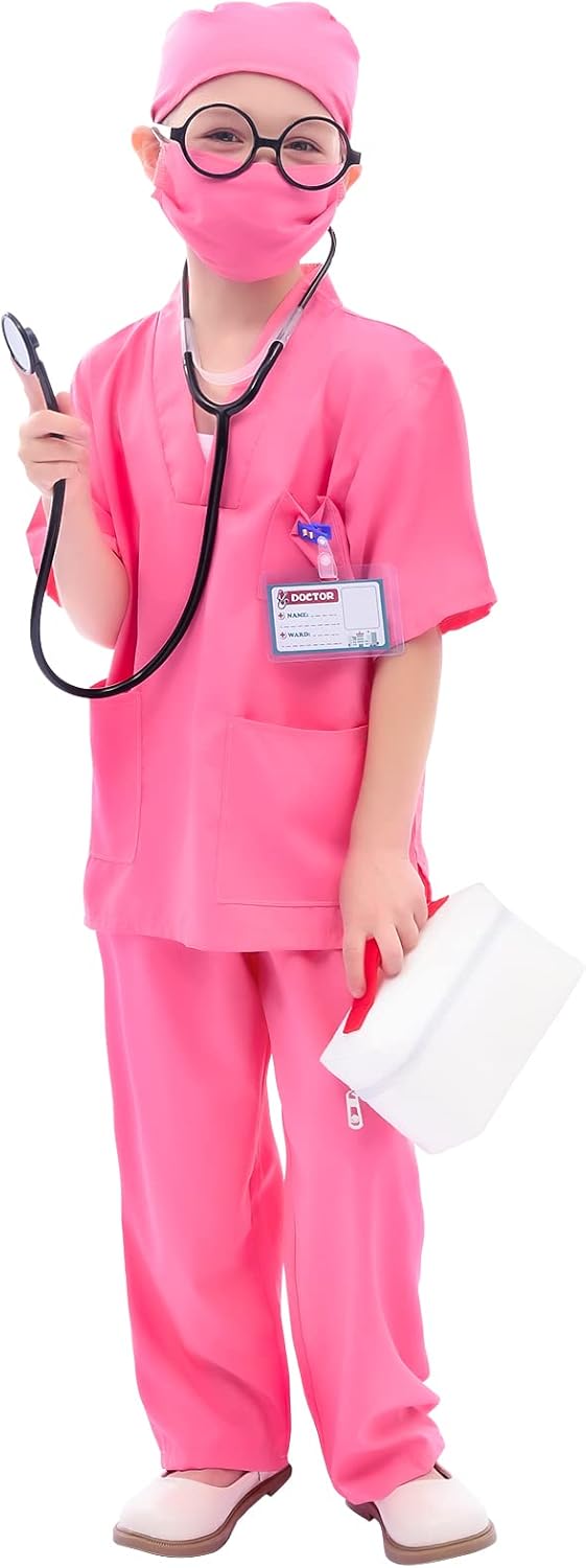 Arztkoffer Kinder Kostüm Arzt Kinder Arztkittel Kinder Verkleidungskiste mit Doktor Rollenspiel Zube
