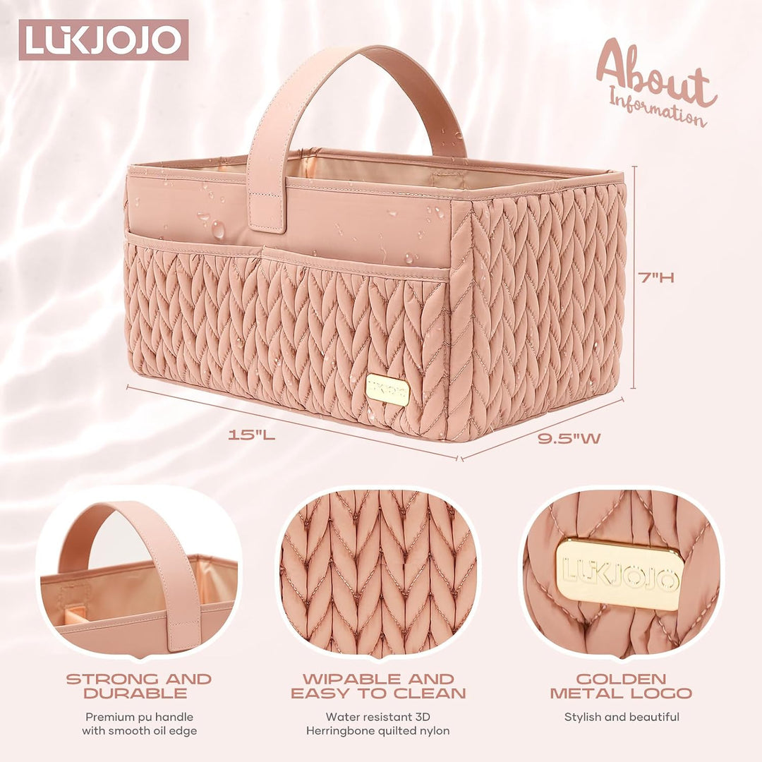 LUKJOJO - Baby-Wickelkorb, Aufbewahrungskorb für Neugeborene Jungen und Mädchen, Reisekorb für Feuch