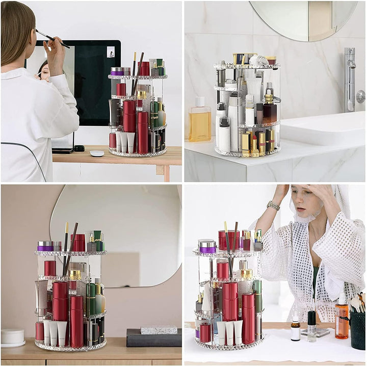 Withosent Make Up Organizer, 360° Drehbar Schminktisch Kosmetik Aufbewahrung, Skincare Beauty Schmin