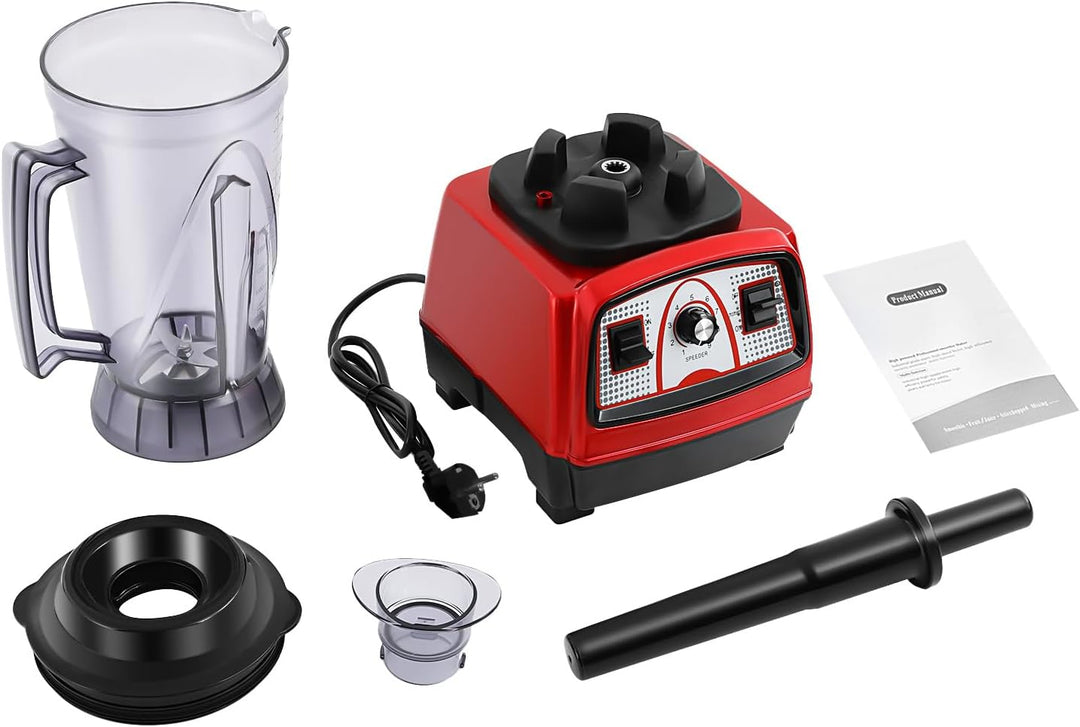 2000W Standmixer 4L Mixer Hochleistungsmixer mit 9 Einstellbaren Geschwindigkeiten, Standmixer Smoot