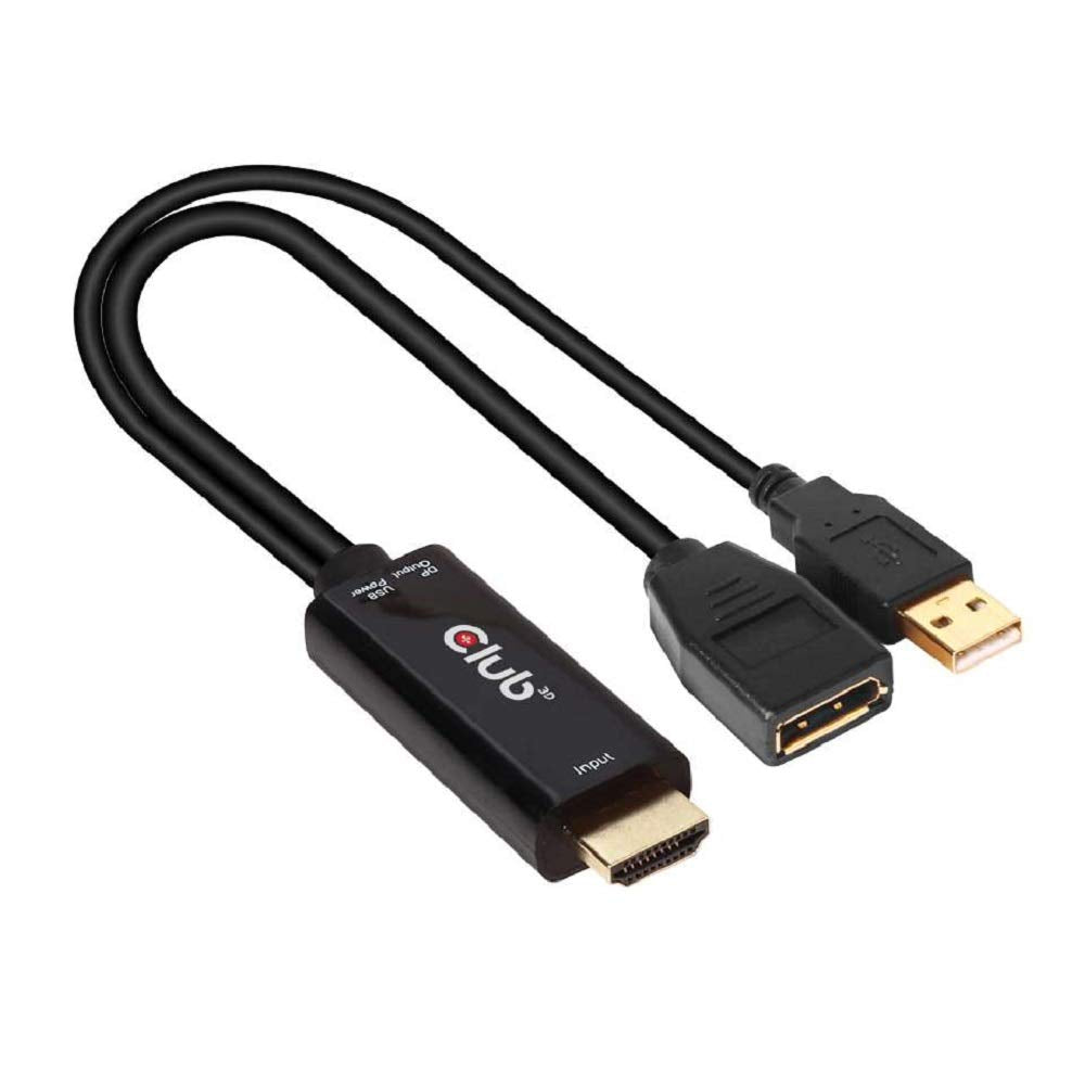 Club3D CAC-1331 - HDMI auf DisplayPort 1.2 4K60Hz M/F Aktiver Adapter, CAC-1331