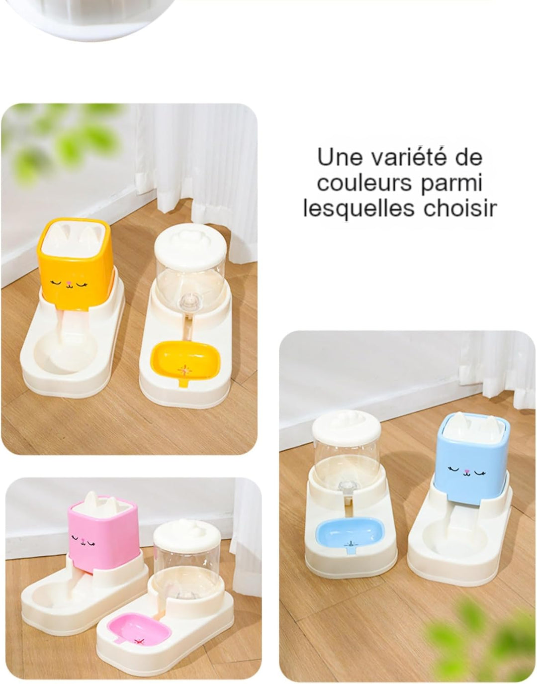 YIYILU Futter- und Wasserspender für Katzen – 2-in-1 automatische Fütterung, robust & sparsam, geeig