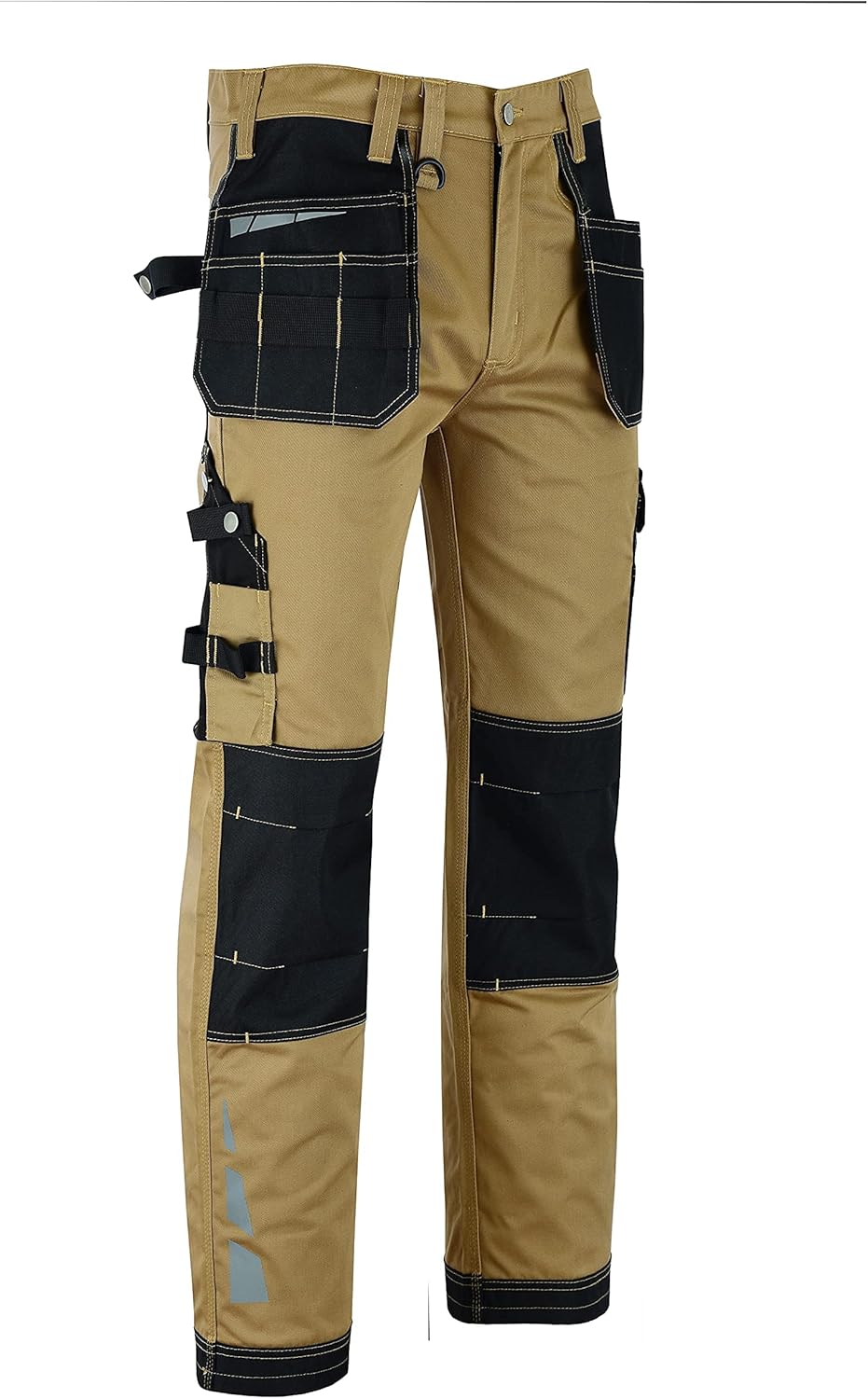 MS9 Herren Arbeitshose Bundhose Cargohose mit Holstertaschen Werkzeugtaschen Multifunktions und Knie
