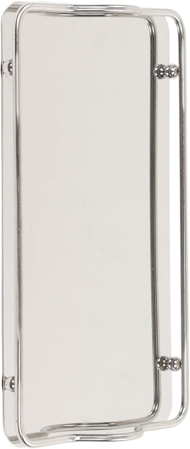 Serviertablett,Edelstahltablett,grosses rechteckiges Tablett,Elegantes rechteckiges Edelstahltablett