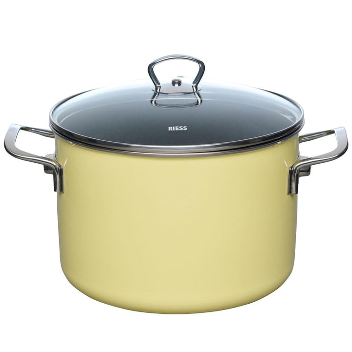 Riess, 0706-002, NOUVELLE PUR - Lemon - Fleischtopf mit Glasdeckel 24 cm, 6.5L, LEMON LBH 34,5x25,2x