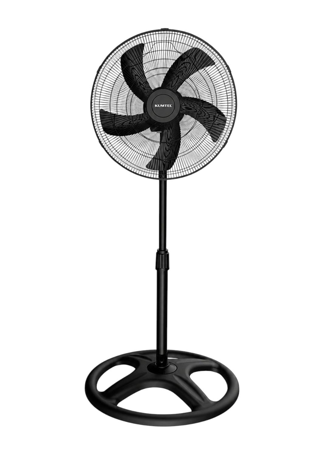 Opviq Kumtel Verstellbarer schwarzer Ventilator, 60 W, 50 x 50 x 132 cm | 3 Geschwindigkeitsstufen,
