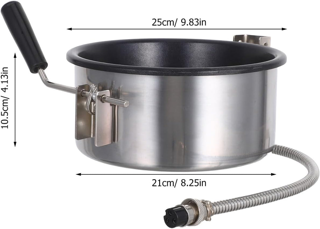 Ciieeo 8oz Popcornkessel für Popcornmaschine Ersatztopf Antihaftbeschichtetes Metall Ersatzteile für