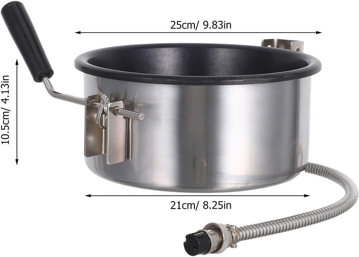 Ciieeo 8oz Popcornkessel für Popcornmaschine Ersatztopf Antihaftbeschichtetes Metall Ersatzteile für
