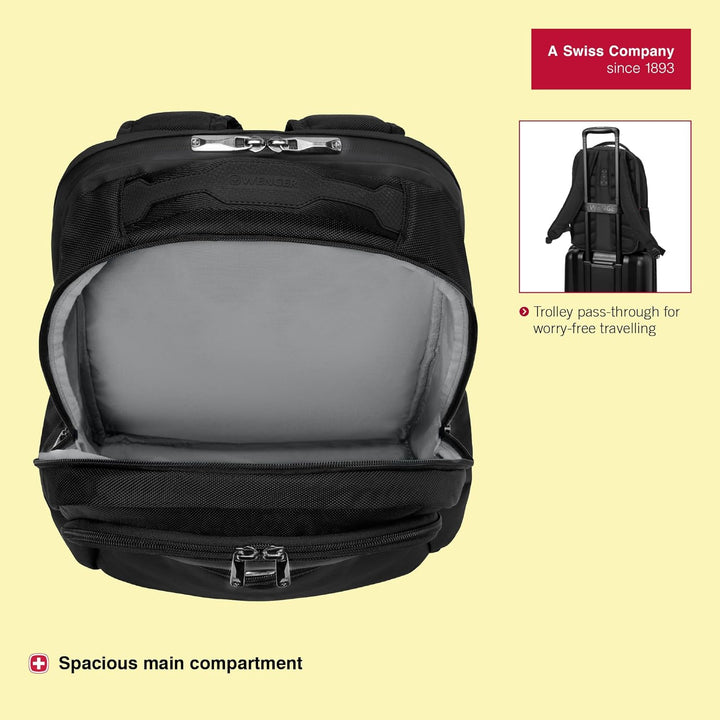 WENGER Laptop-Rucksack mit Tabletfach, Notebook, Tablet bis 10 Zoll, Organizer, Damen Herren, Büro B