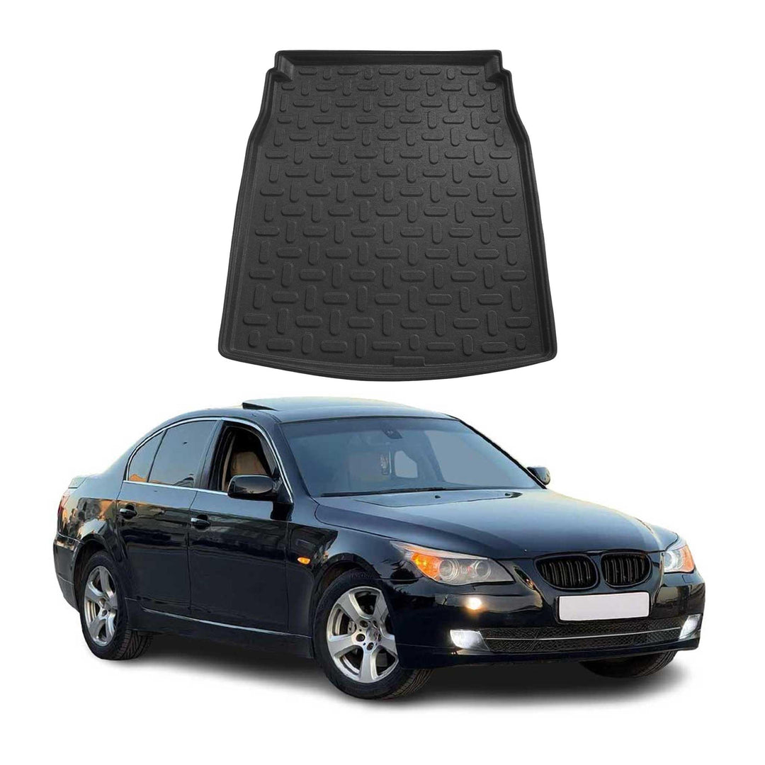 OMAC Kofferraumwanne Laderaumwanne kompatibel mit BMW 5er E60 E61 2003-2009 Gummi TPE Schwarz, Koffe