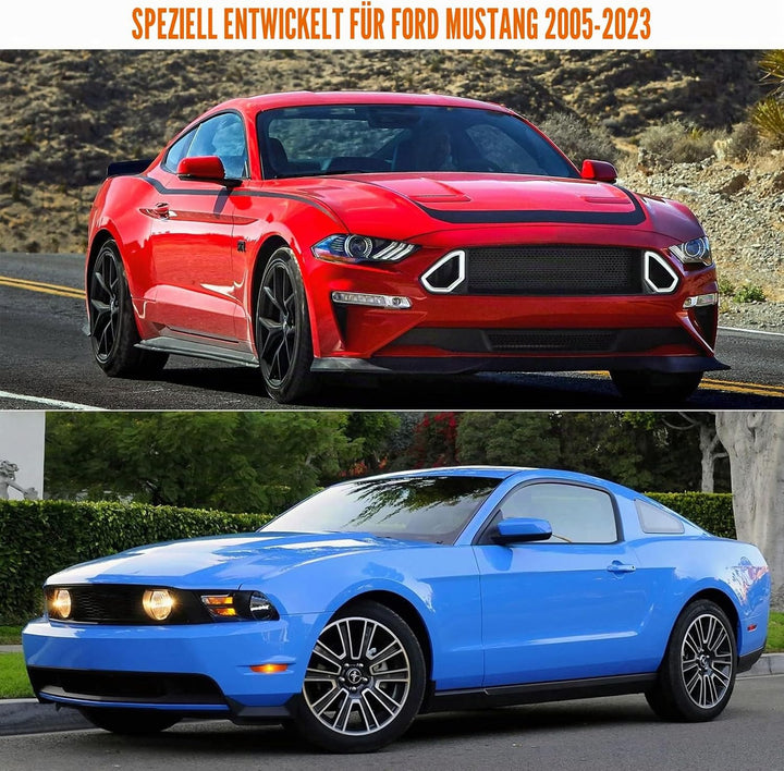 wasserdichte Autoabdeckung Kompatibel mit Ford Mustang 2005-2023, Allwetter Autoabdeckungen mit Reis