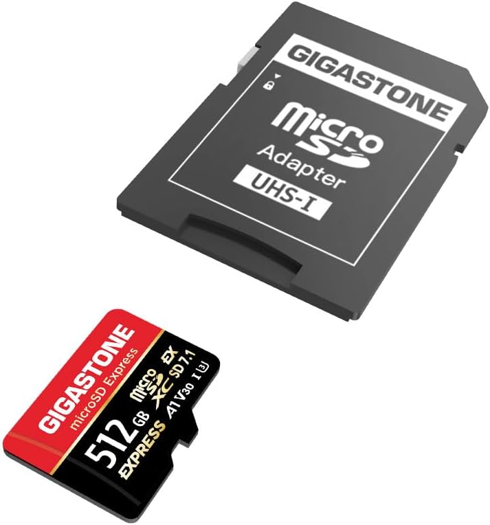 【Für Switch 2 entwickelt】 GIGASTONE 512GB microSD Express + USB-C Kartenleser + Adapter, kompatibel
