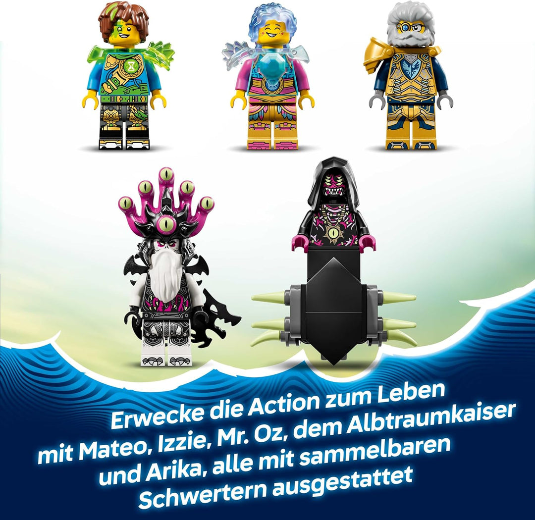 LEGO DREAMZzz 2in1 Tigerhai-Fahrzeug - Spielzeug verwandelbar in Piratenschiff mit Kanone - inkl. 5