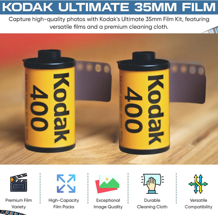 Kodak Ultramax 400 35 mm Film, 6 Packungen mit 36 Belichtungsrollen für 35 mm Kameras