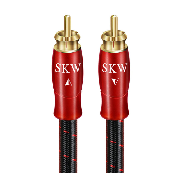 SKW Cinch Subwoofer Kabel, OFC Kupfer - Dual geschirmt RCA Digital Koaxialkabel mit PVC + Baumwollge