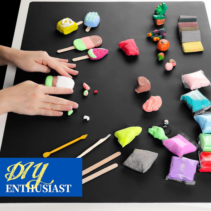 FANDAMEI 70x50 cm Grosse Silikonmatte mit Aufbewahrungsbeutel, Silikonfolie Bastelmatte Silikon Unte